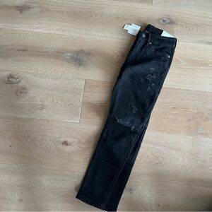 American Eagle Men's Black Distressed Jeans